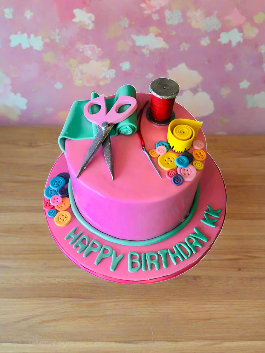 Sewing Fondant Cake - Image 3