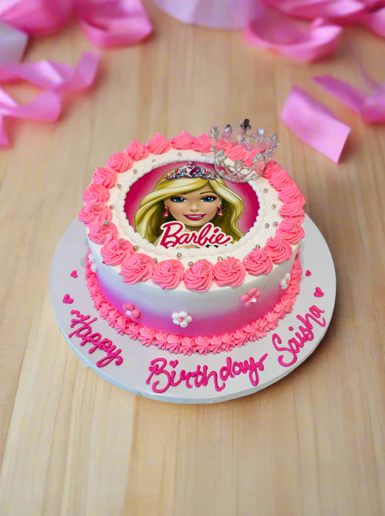 Shaisha Barbie Pink Cream Cake - Image 2