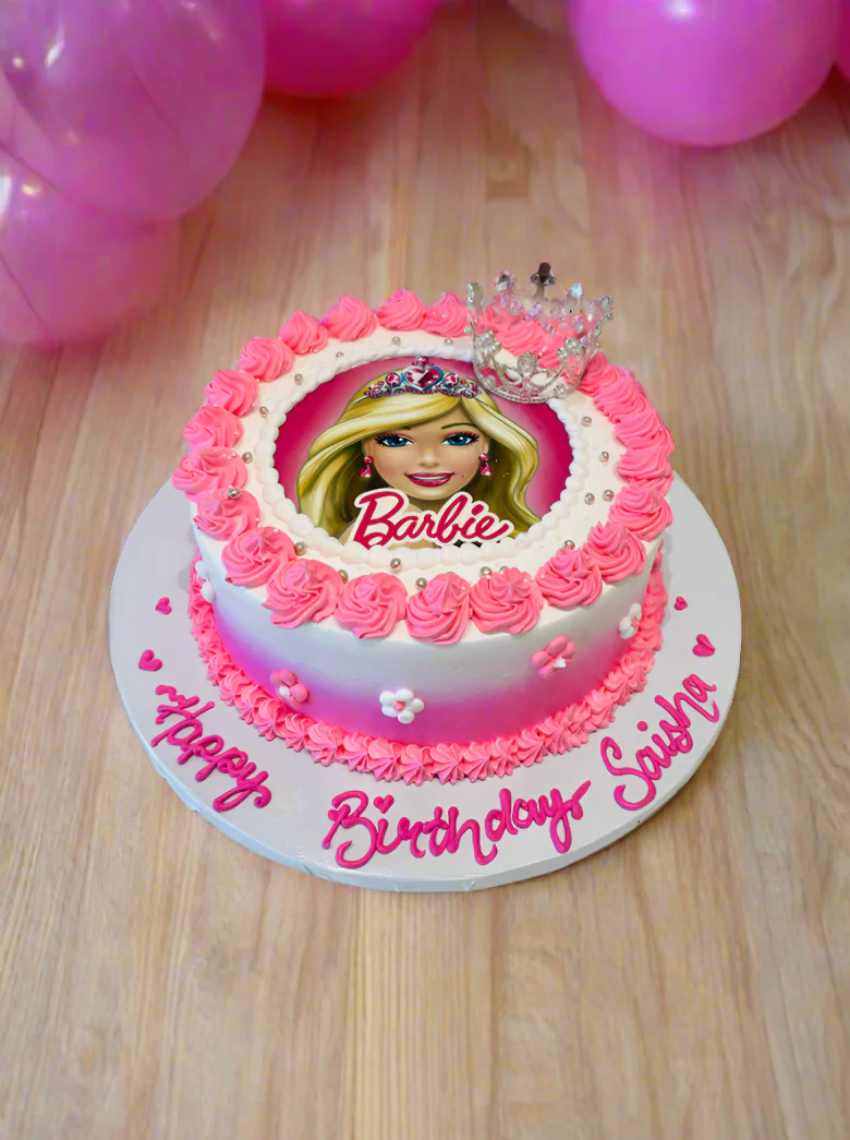 Shaisha Barbie Pink Cream Cake - Image 3