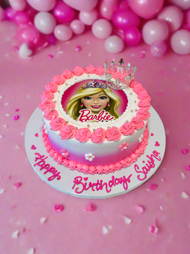 Shaisha Barbie Pink Cream Cake - Image 4