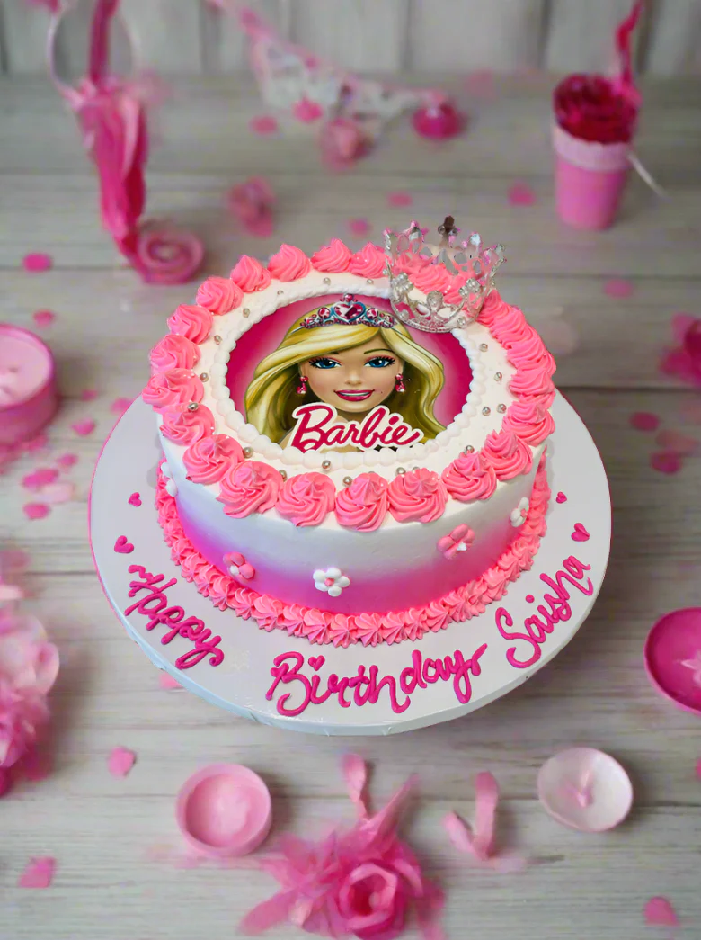 Shaisha Barbie Pink Cream Cake - Image 5