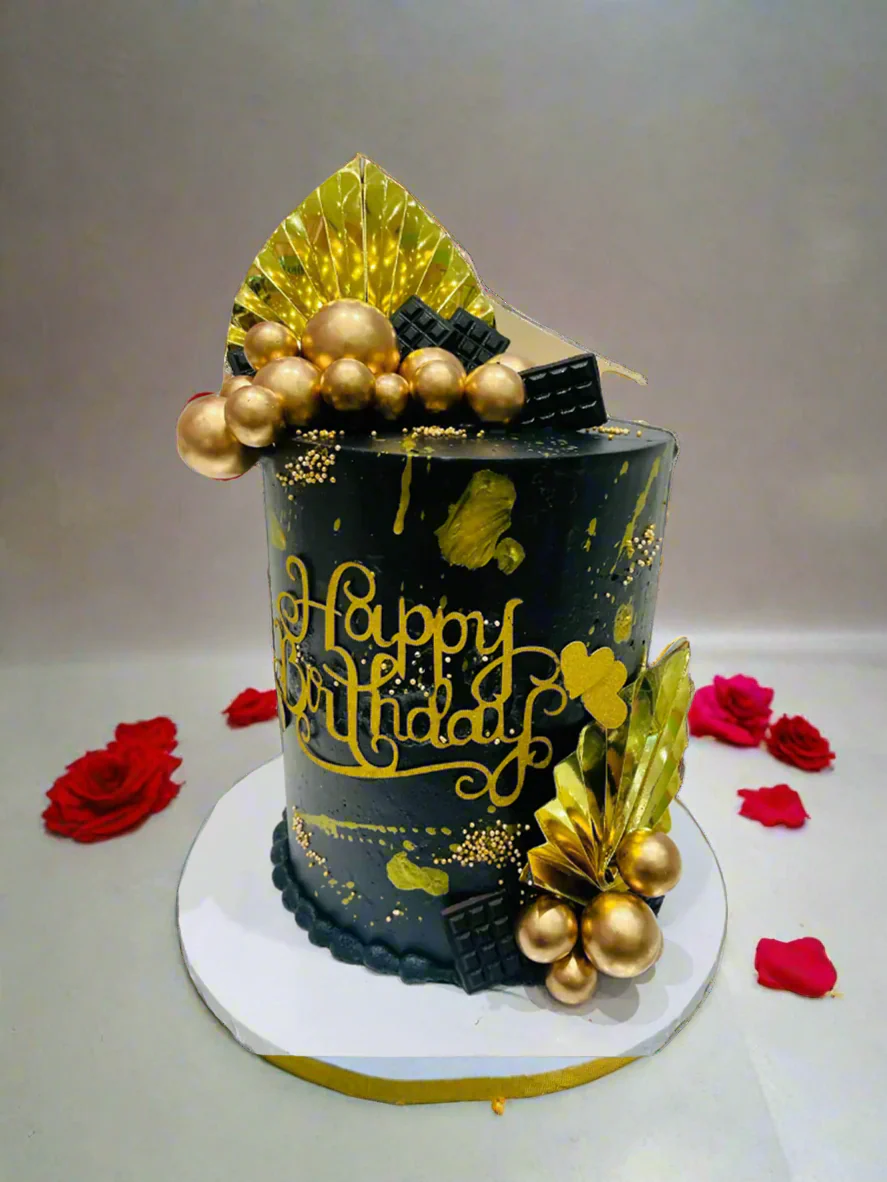 Shean Black & Gold Cake - Image 3