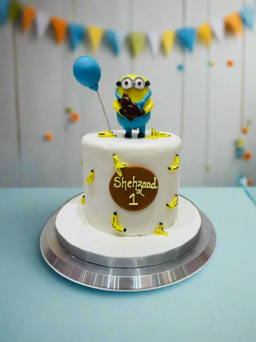 Shehzaad Minion Fondant Cake - Image 3