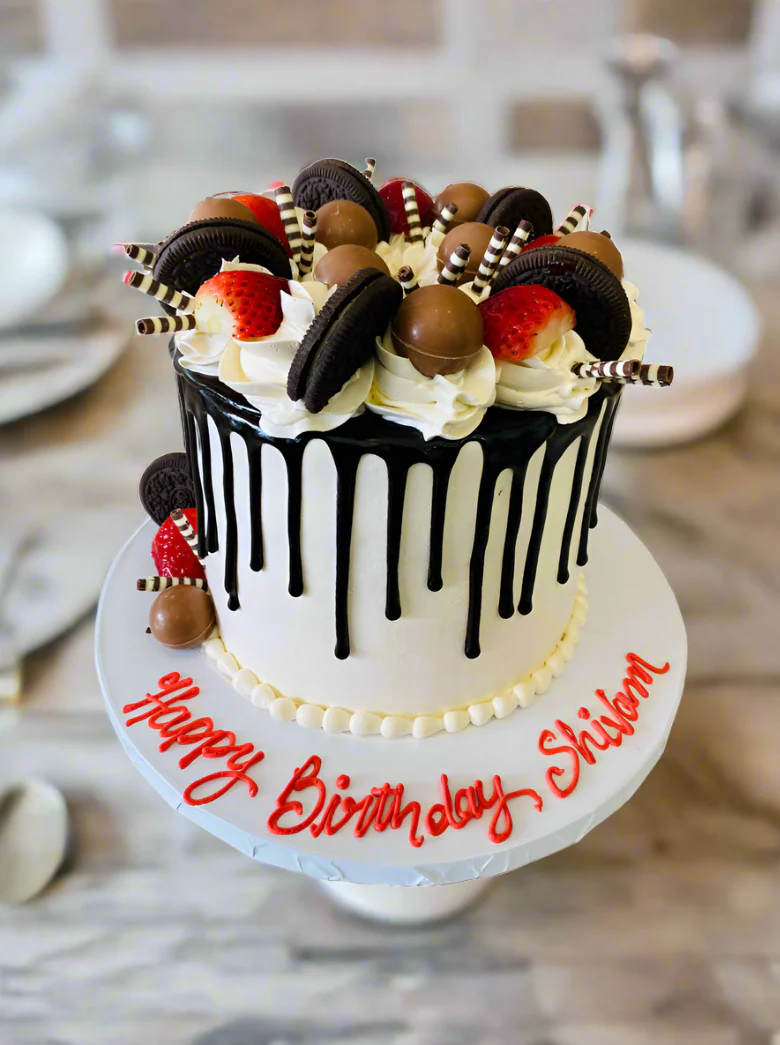 Shivam Chocolate Birthday Cake - Image 4