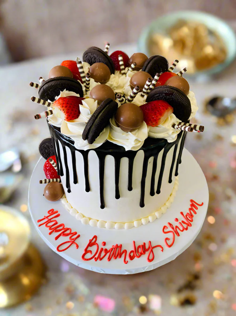 Shivam Chocolate Birthday Cake - Image 5