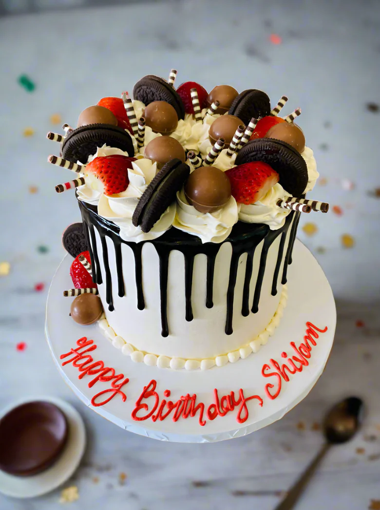 Shivam Chocolate Birthday Cake - Image 6