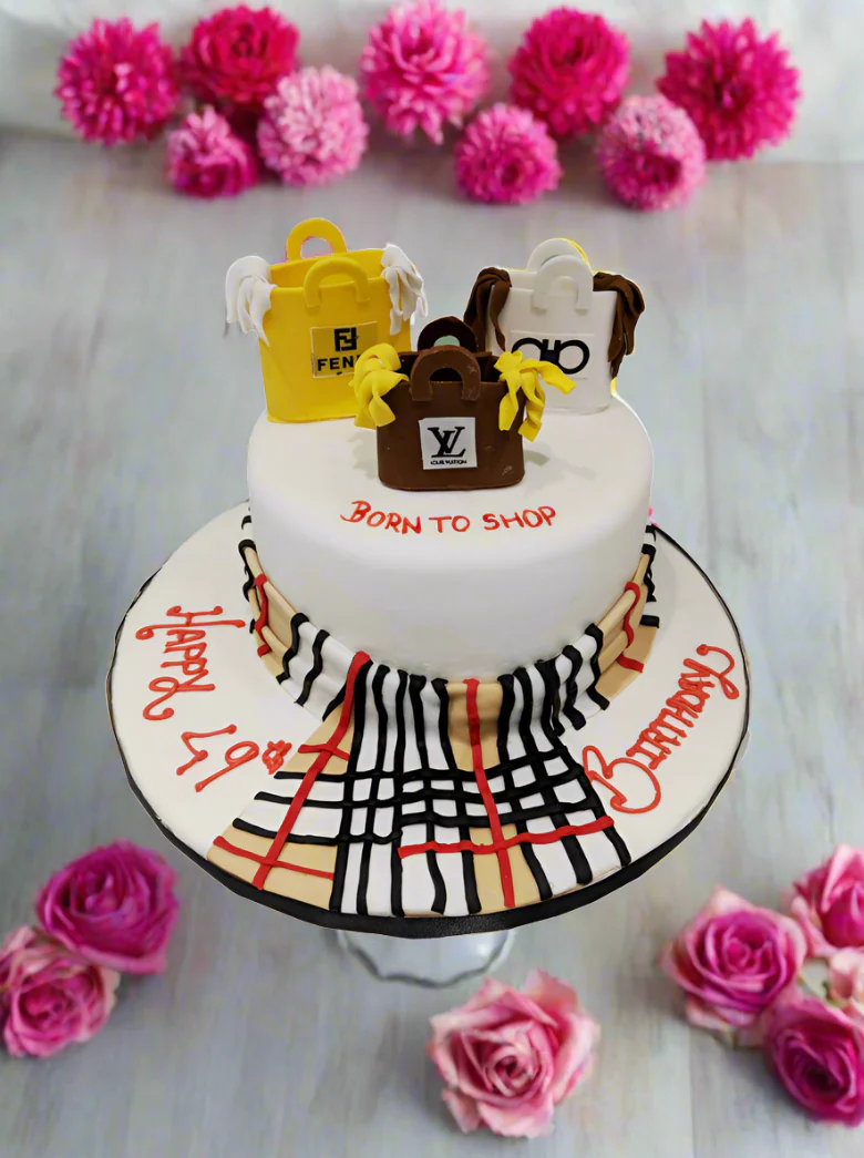 Shopping Bag Fondant Cake - Image 3