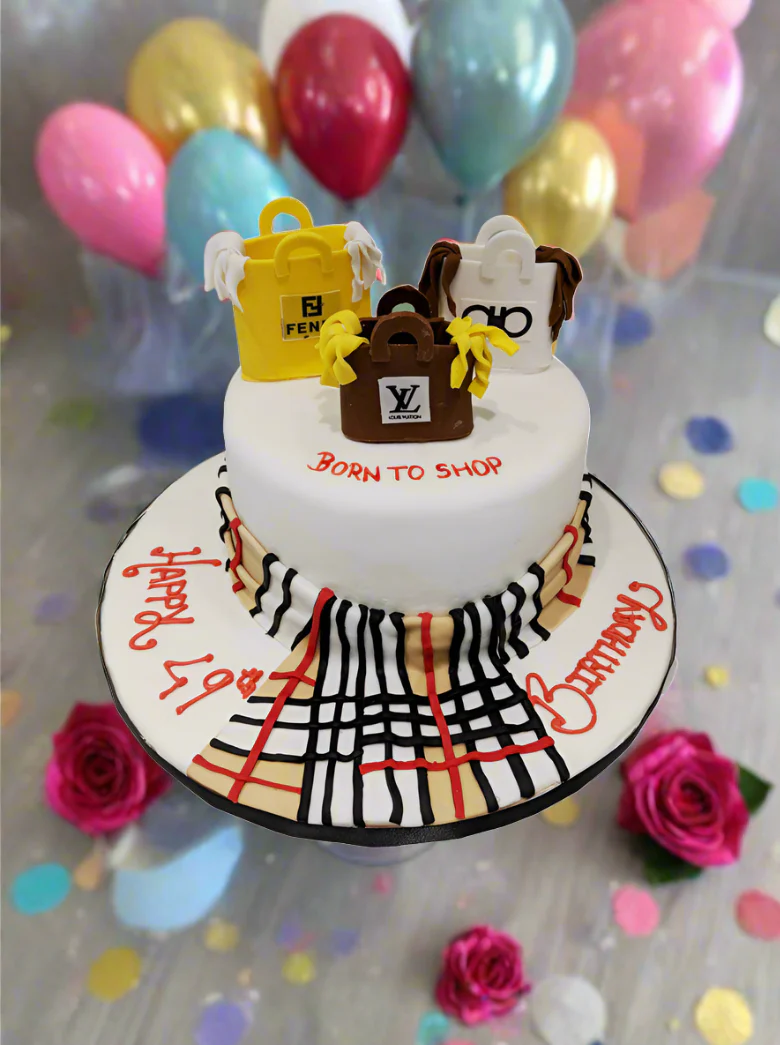 Shopping Bag Fondant Cake - Image 4