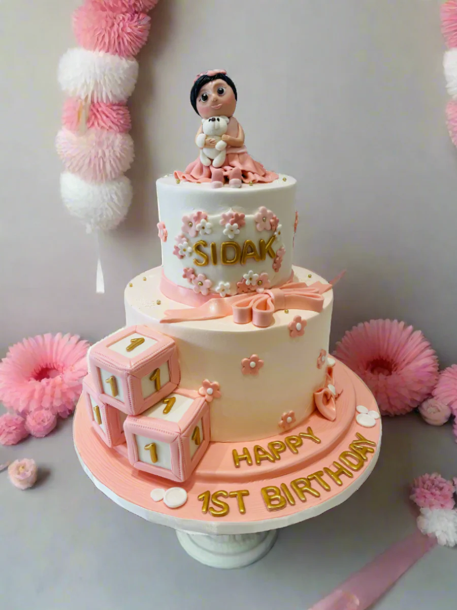 Sidak 1st Birthday Fondant Cake - Image 2