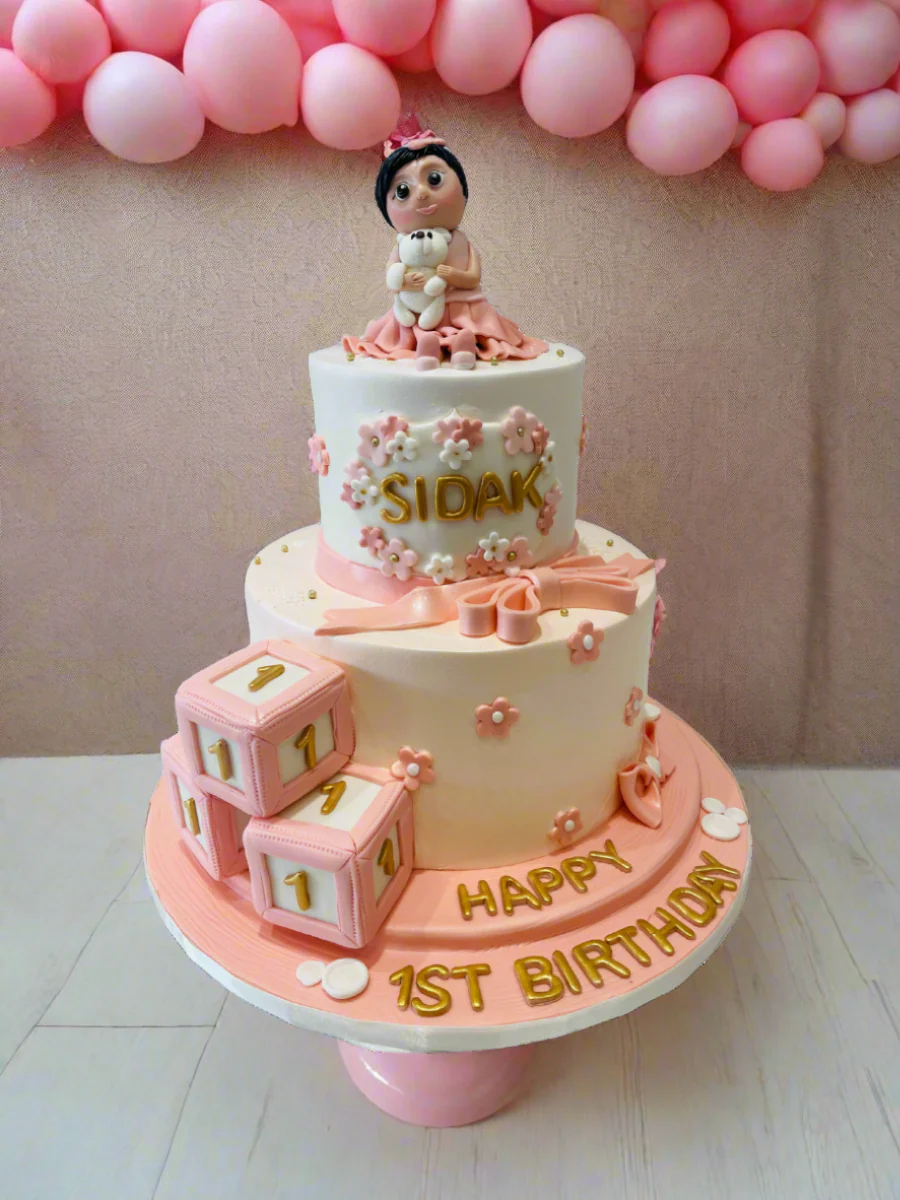 Sidak 1st Birthday Fondant Cake - Image 3