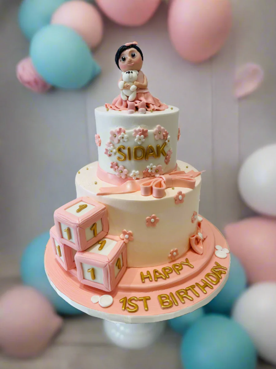 Sidak 1st Birthday Fondant Cake - Image 4
