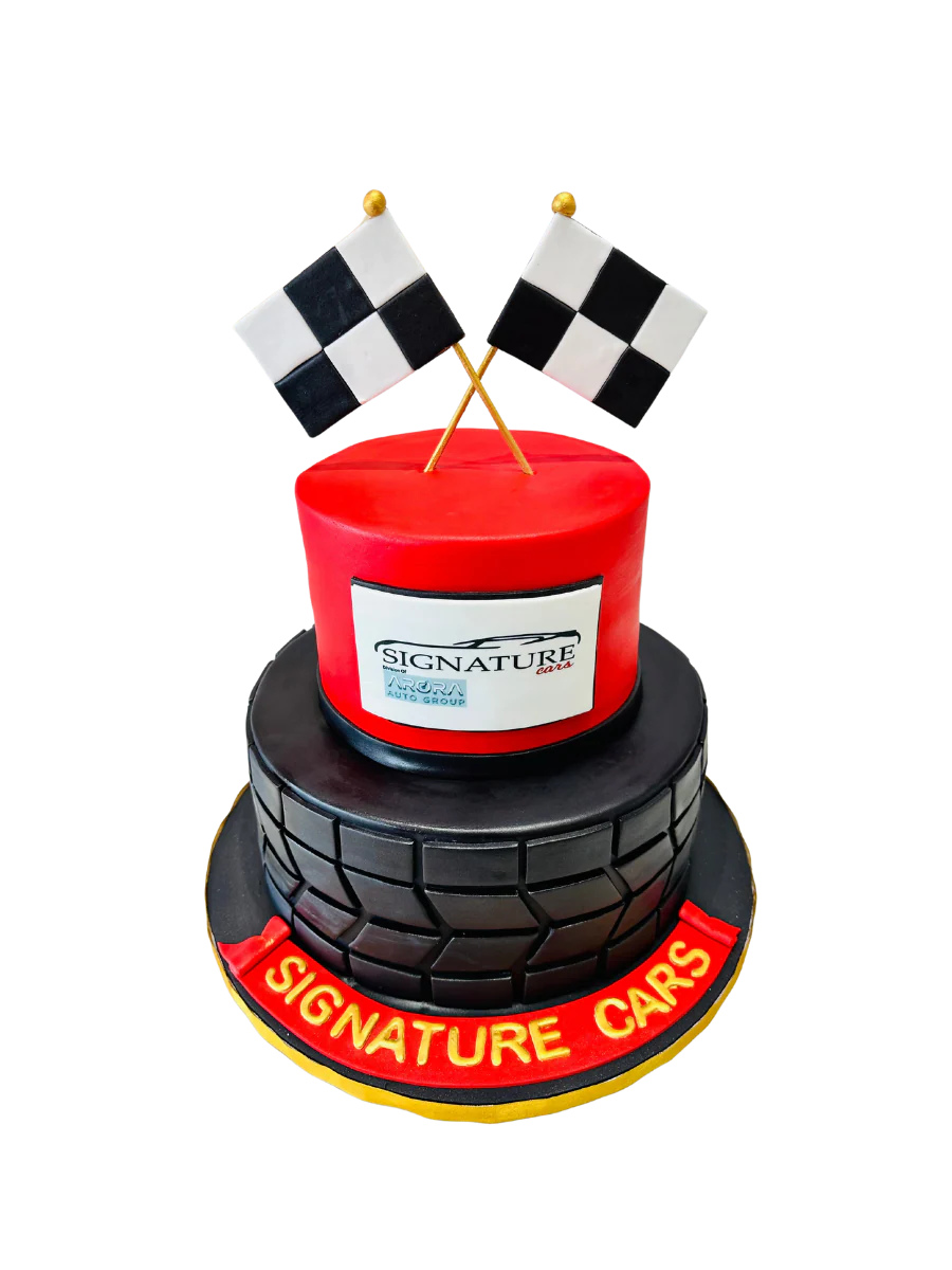 Signature Cars Fondant Tiered Cake