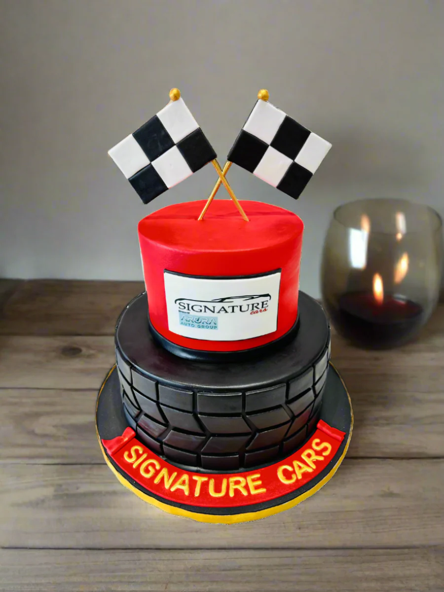 Signature Cars Fondant Tiered Cake - Image 4