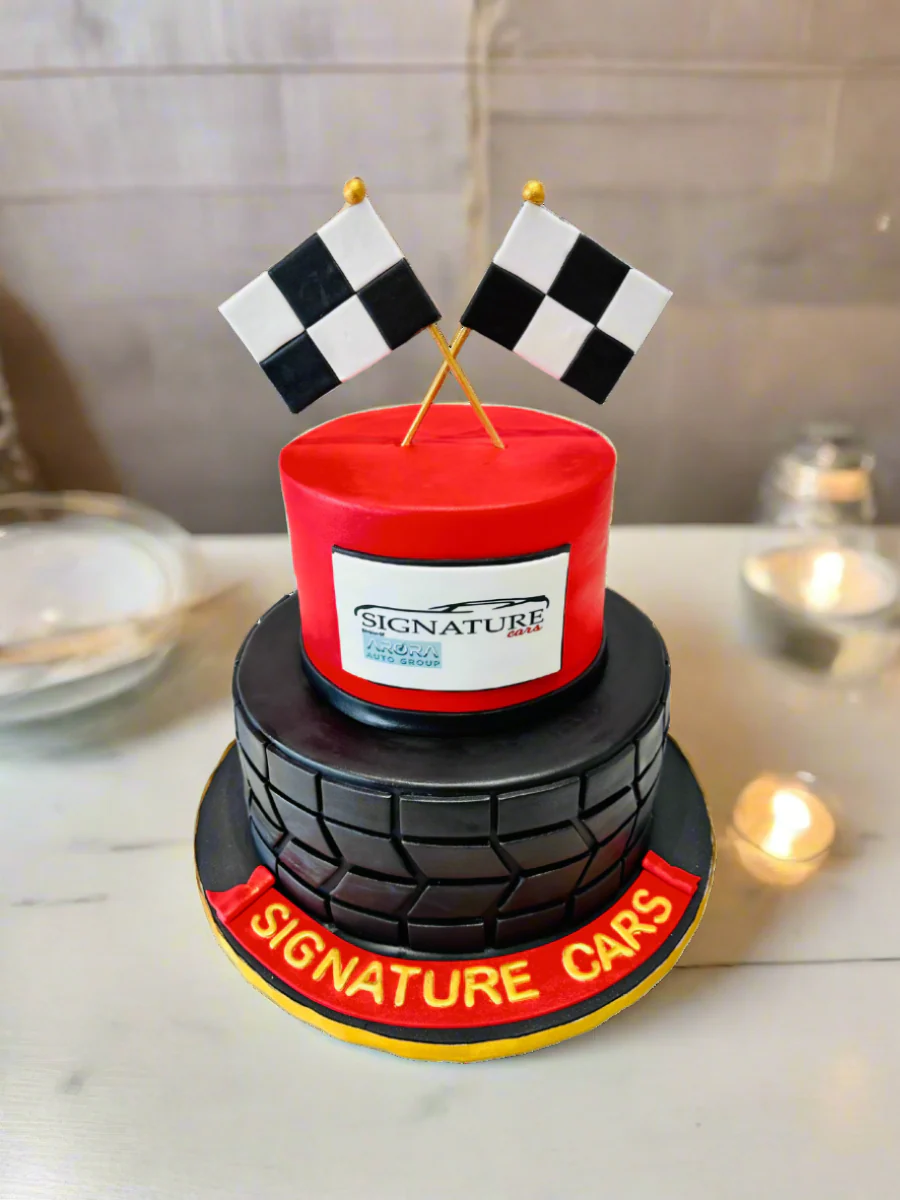 Signature Cars Fondant Tiered Cake - Image 5