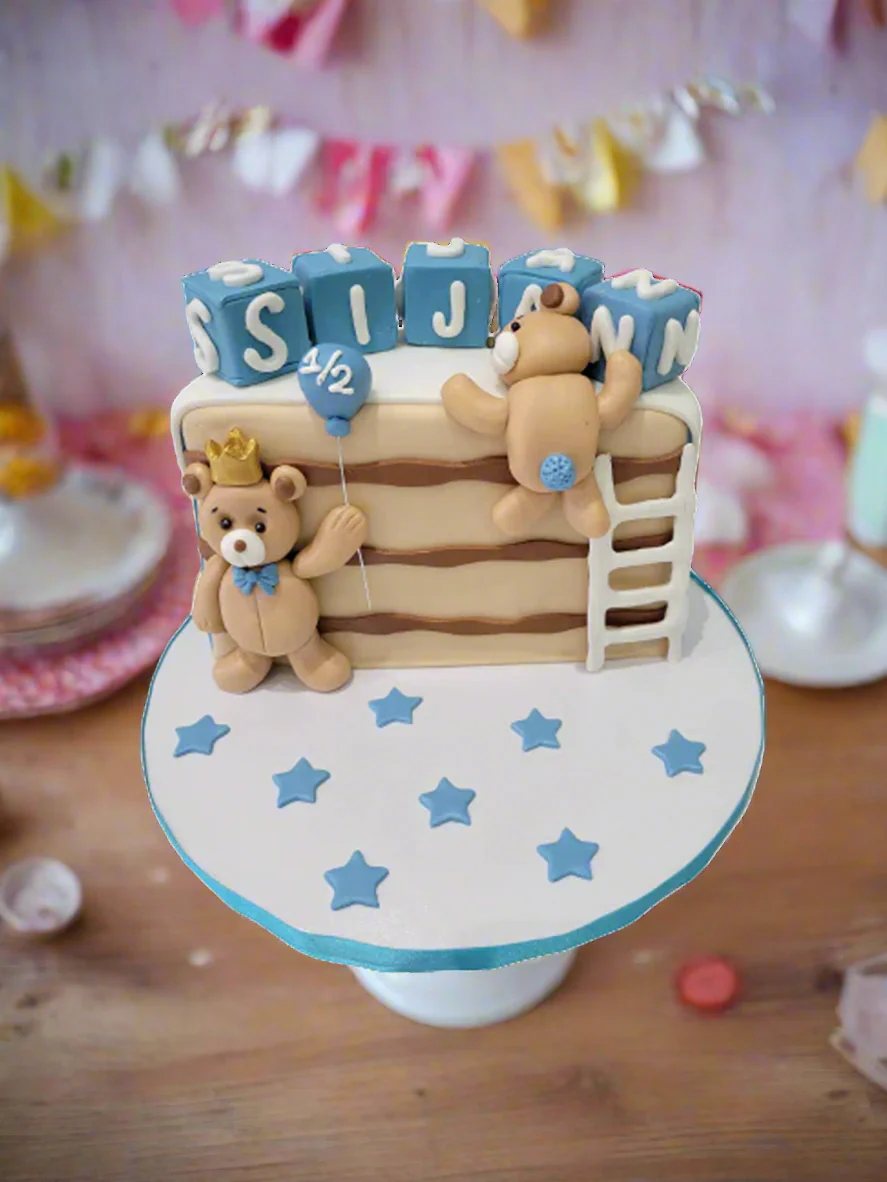 Sijan Half Birthday Fondant Cake - Image 2