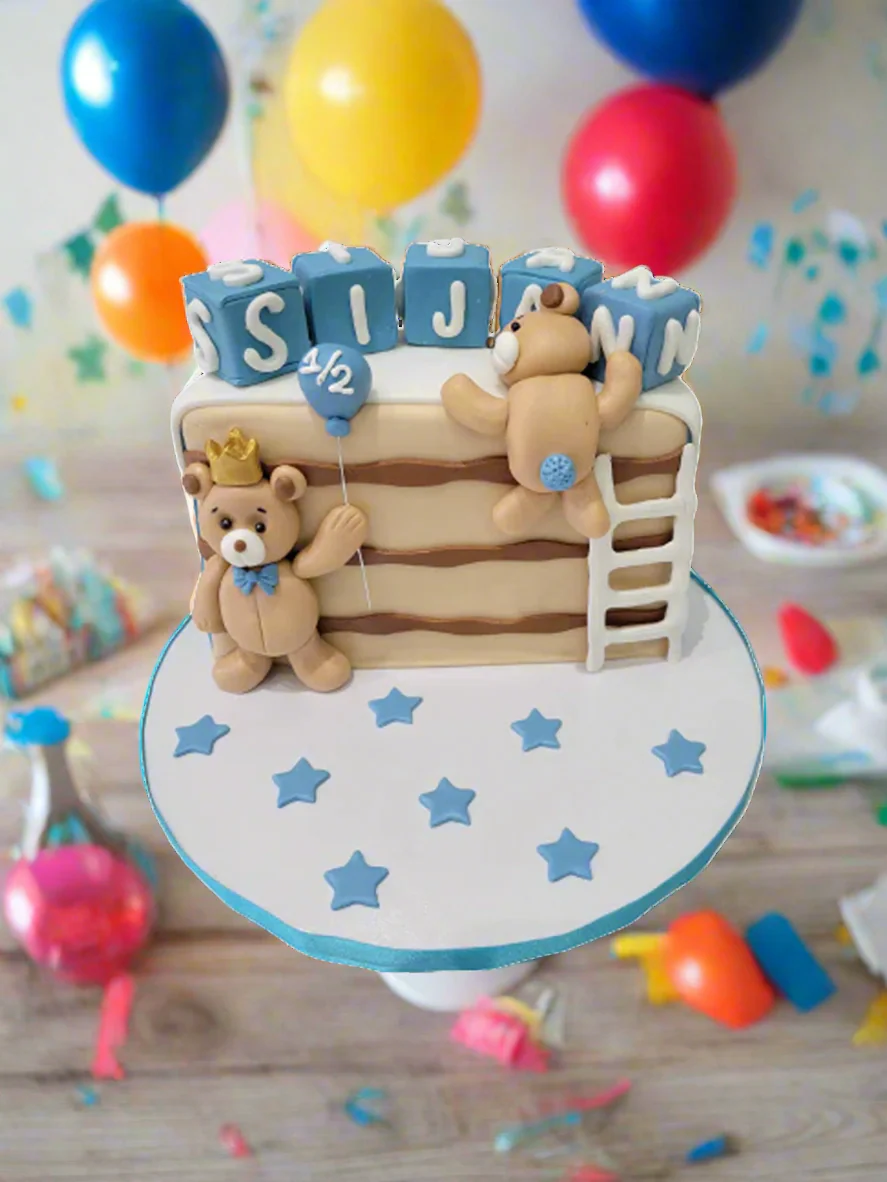 Sijan Half Birthday Fondant Cake - Image 3