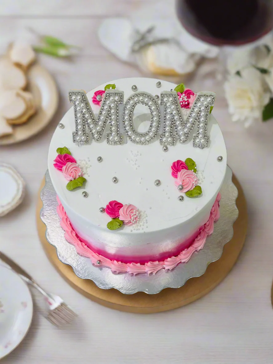 Silver Pearl Mother's Day Cake - Image 3
