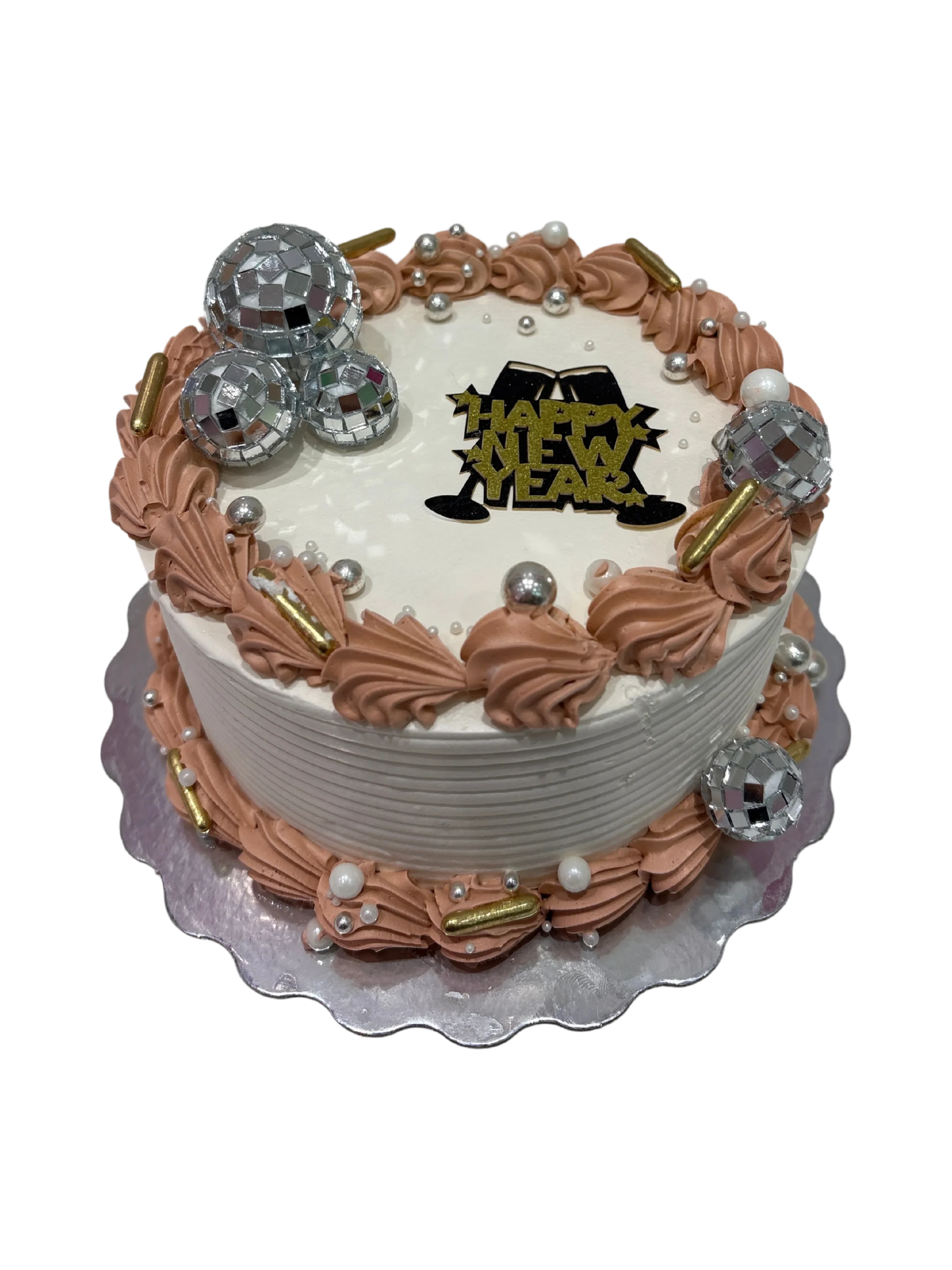 Silver & Rosegold New Year Cake