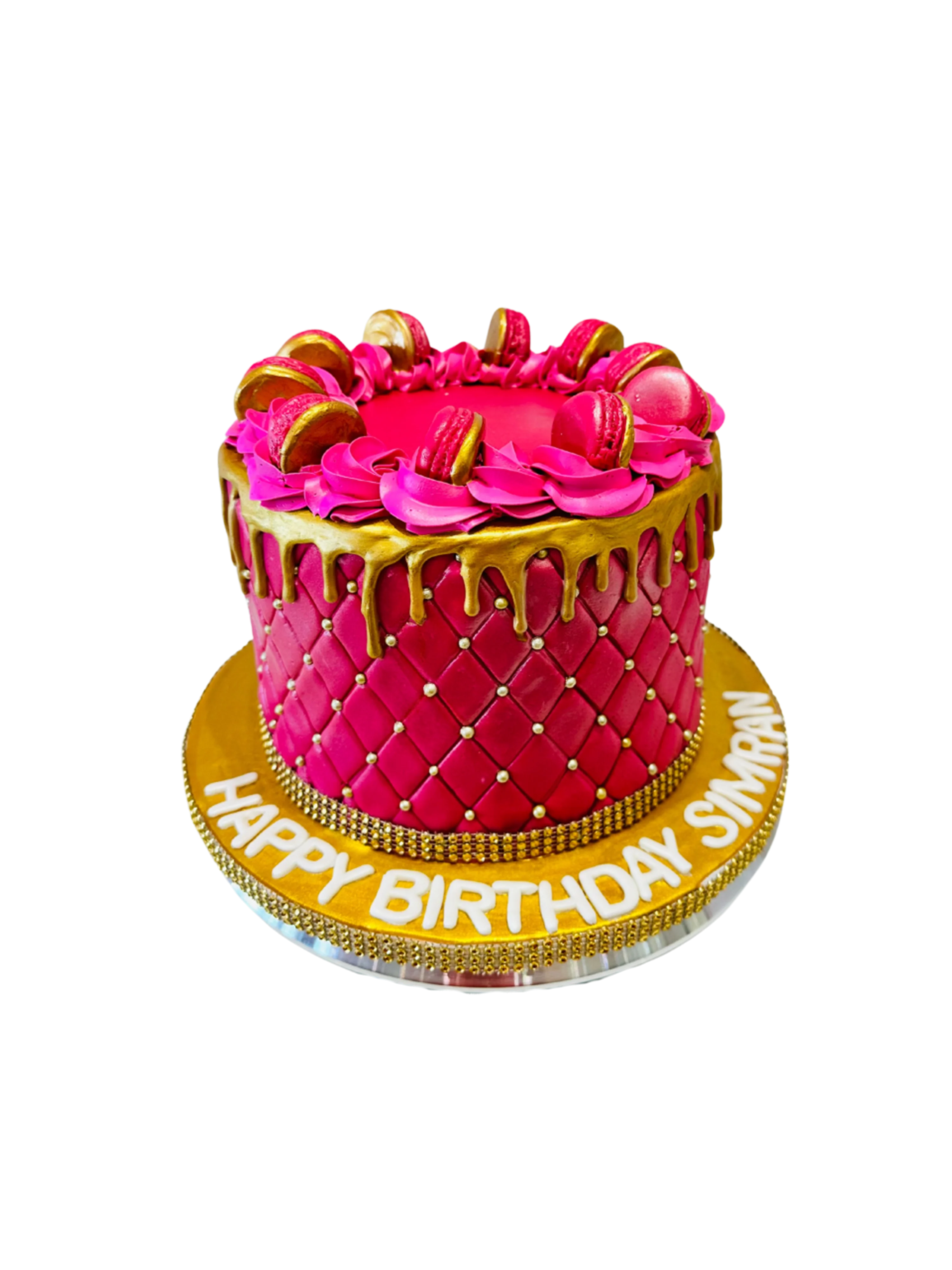 Simran Pink & Gold Cake