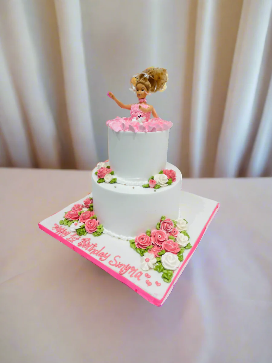 Smyra Barbie Tiered Birthday Cake - Image 3