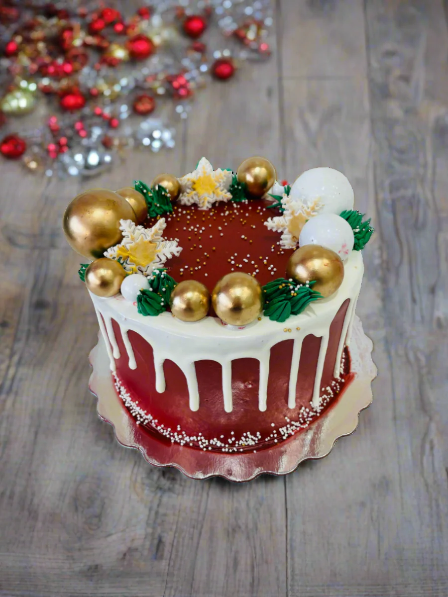 Snow Flakes Christmas Cake - Image 2