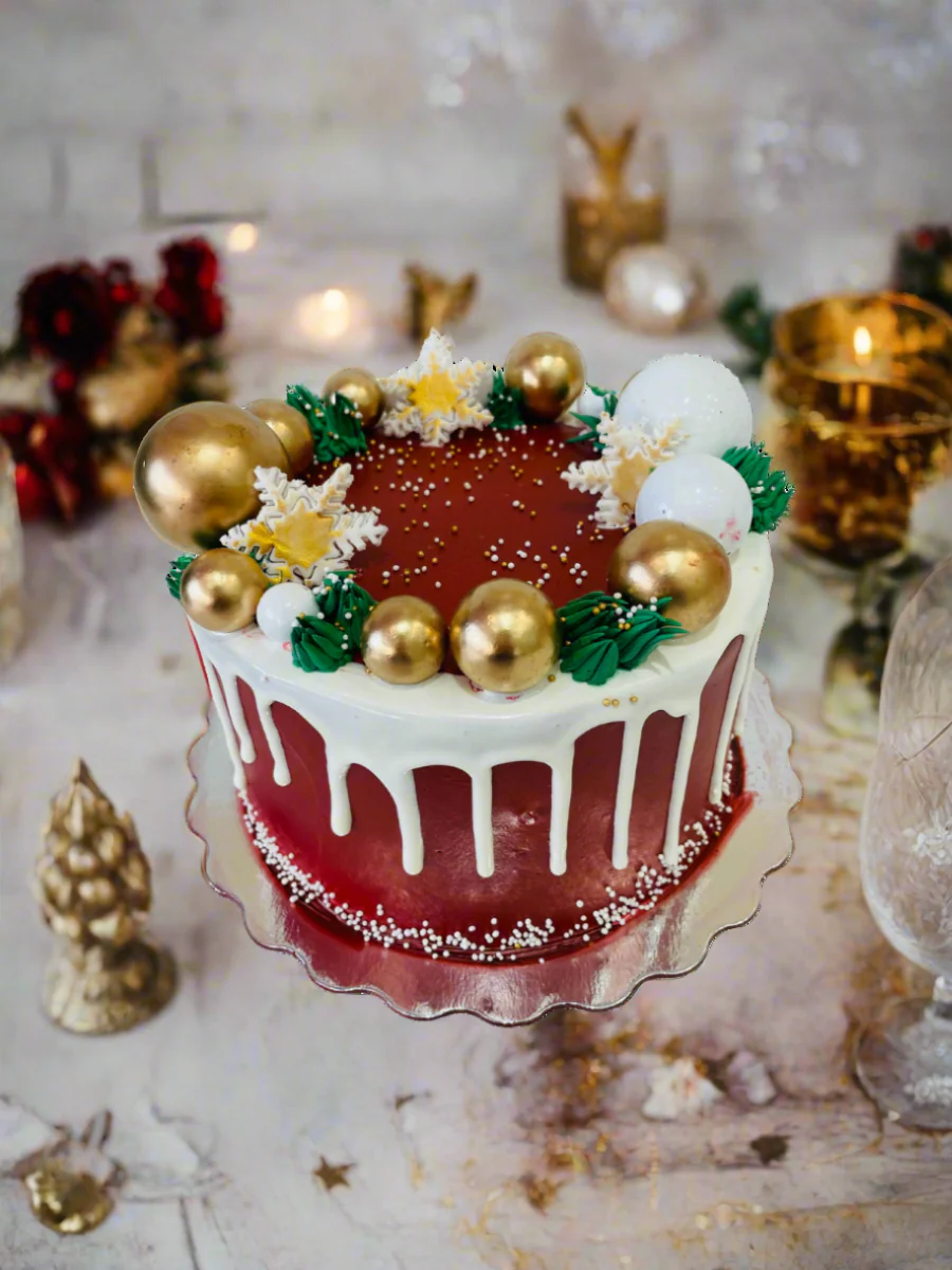 Snow Flakes Christmas Cake - Image 3