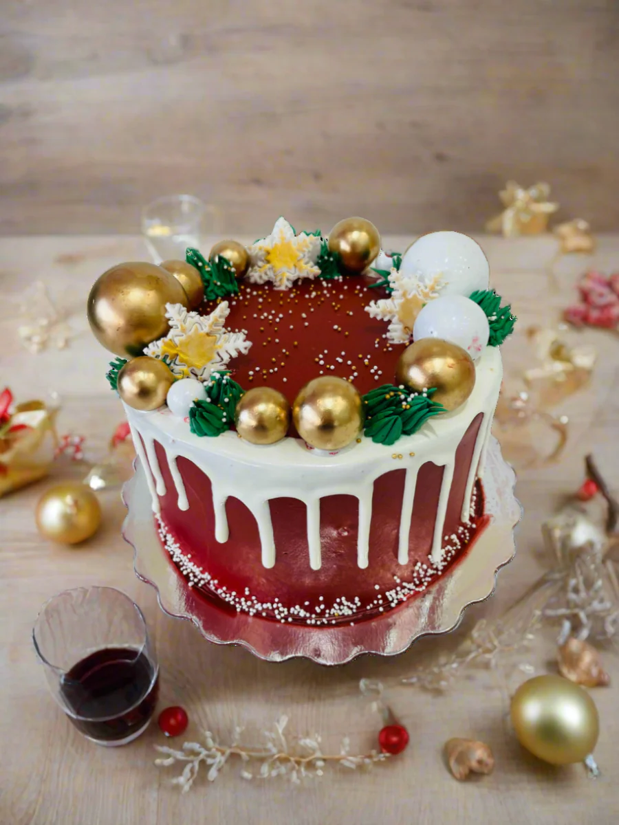 Snow Flakes Christmas Cake - Image 4
