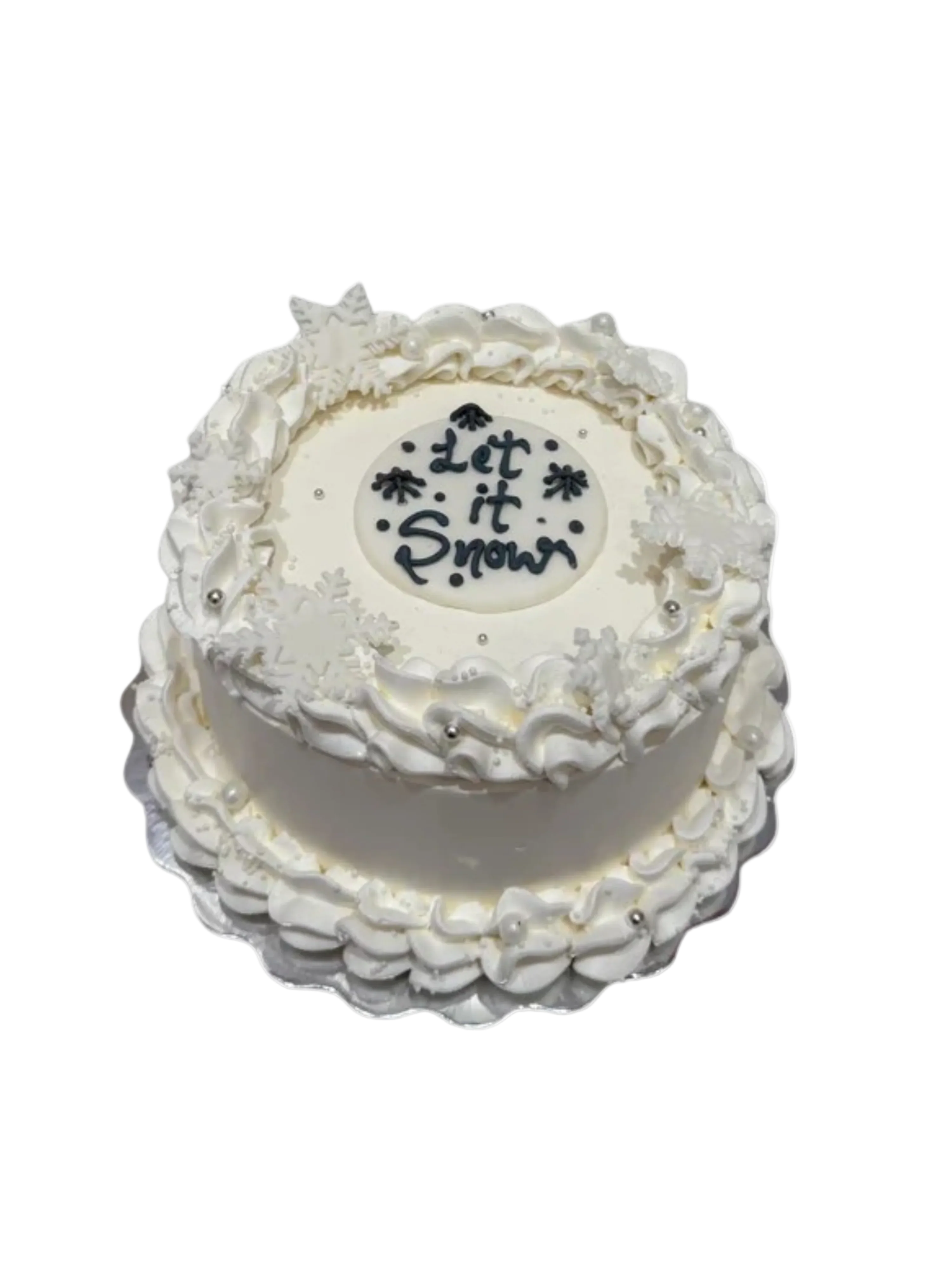 Snow Ivory Christmas Cake