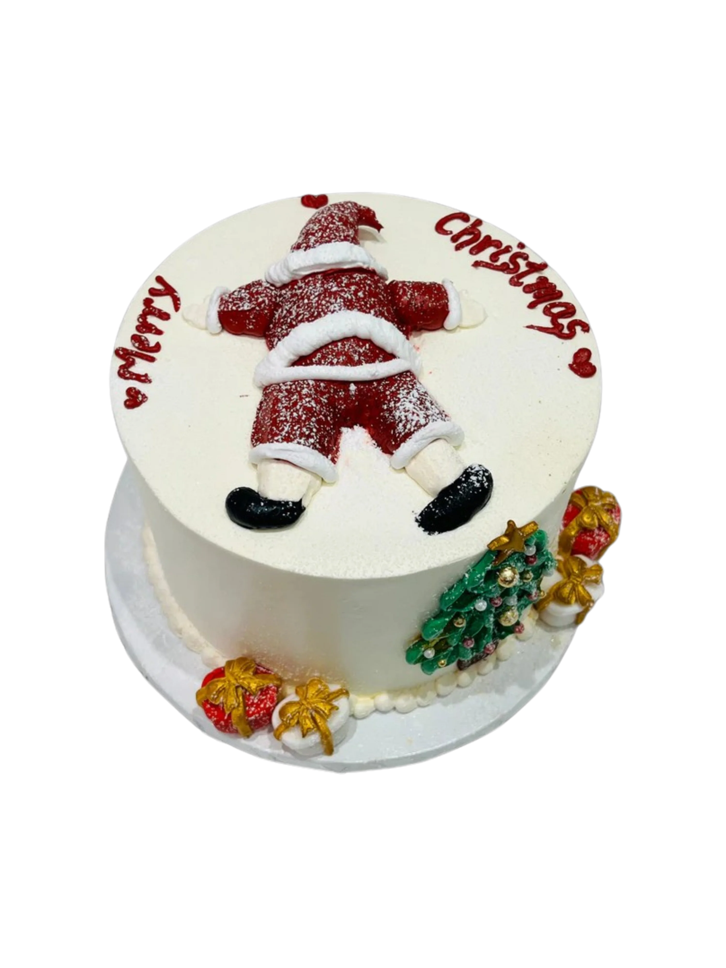 Snowing Santa Cream Cake