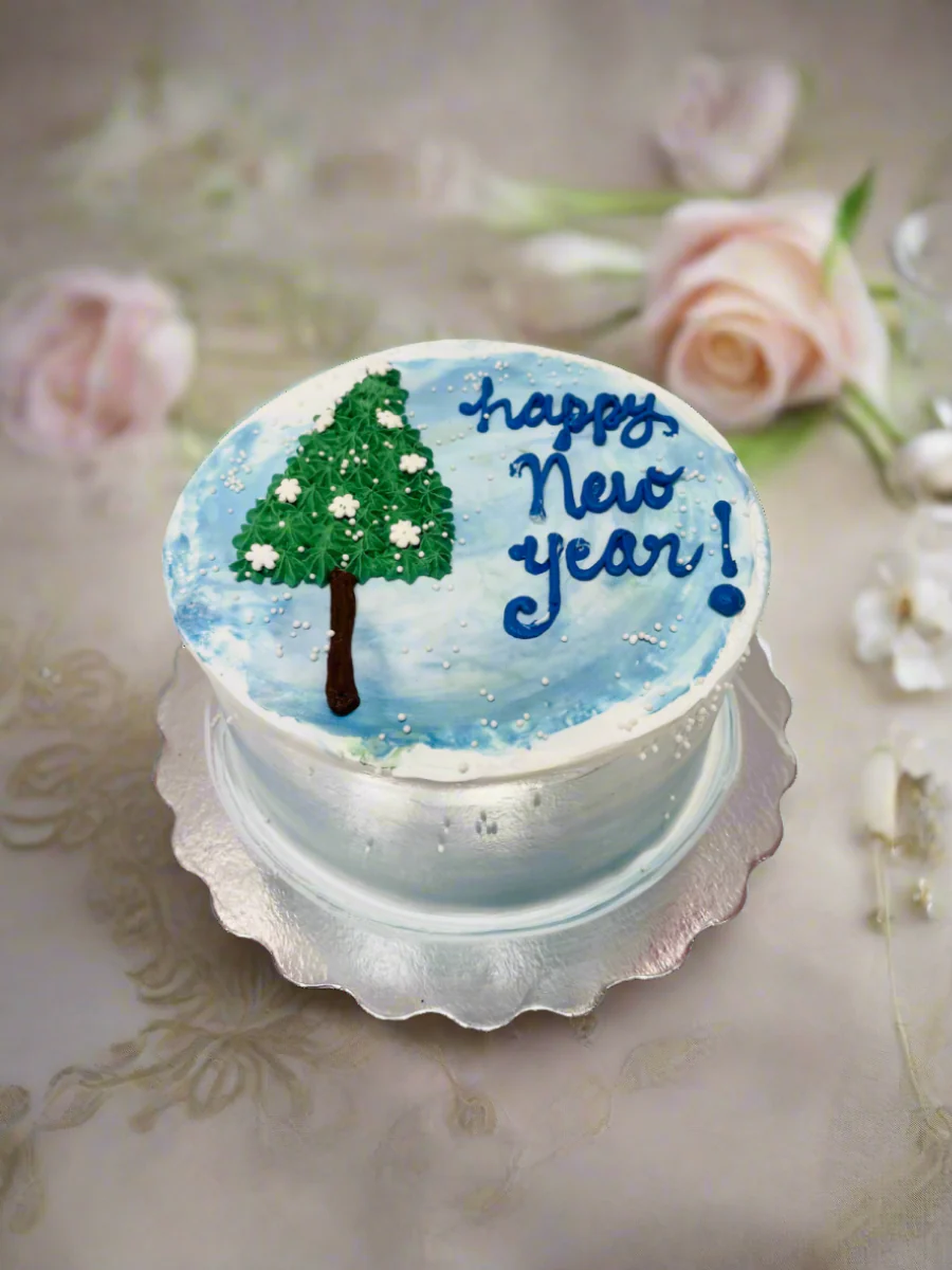 Snowy New Year Cake - Image 5