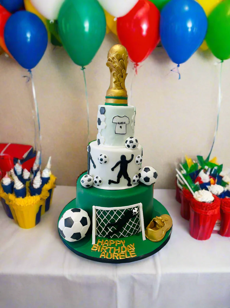 Soccer Champ Fondant Tiered Cake - Image 5