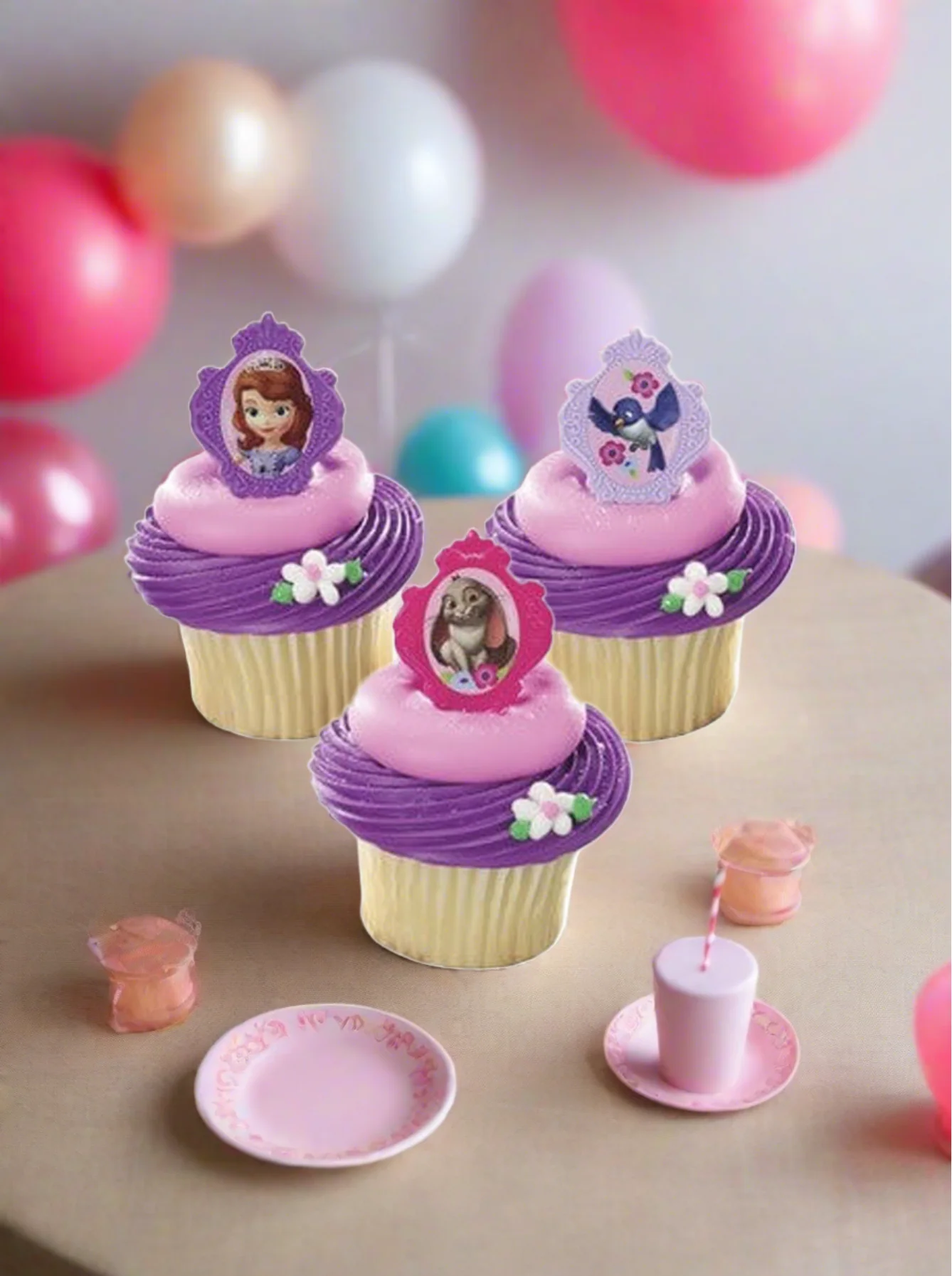 Sofia the First Ring Cupcakes - (Pack of 6) - Image 4
