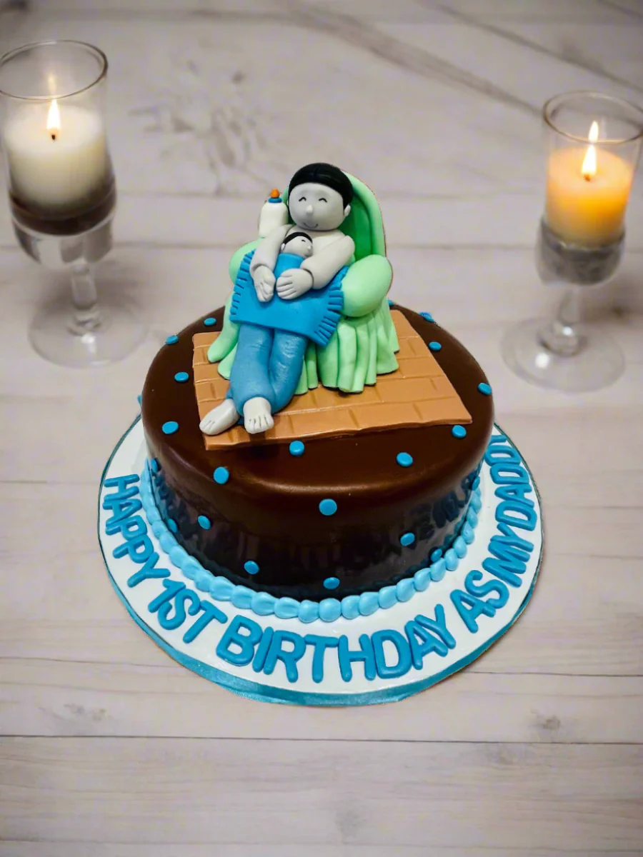 Son & Father Fondant Cake - Image 3