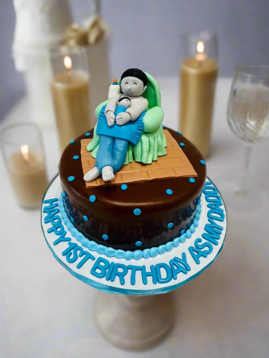 Son & Father Fondant Cake - Image 4