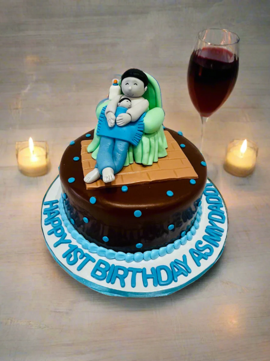 Son & Father Fondant Cake - Image 5