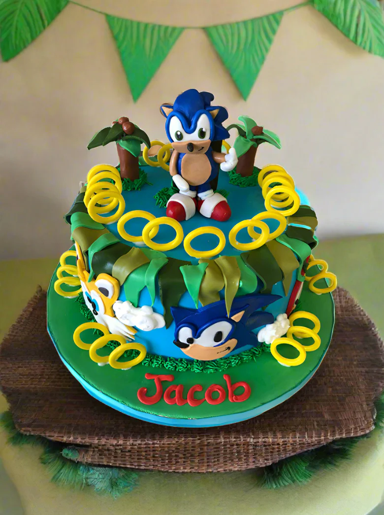 Sonic Fondant Cake - Image 3