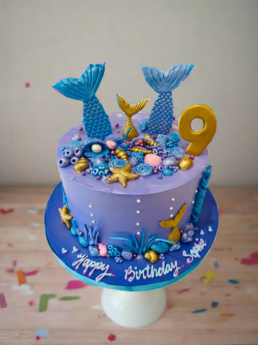 Sophie Mermaid Cream Cake - Image 3