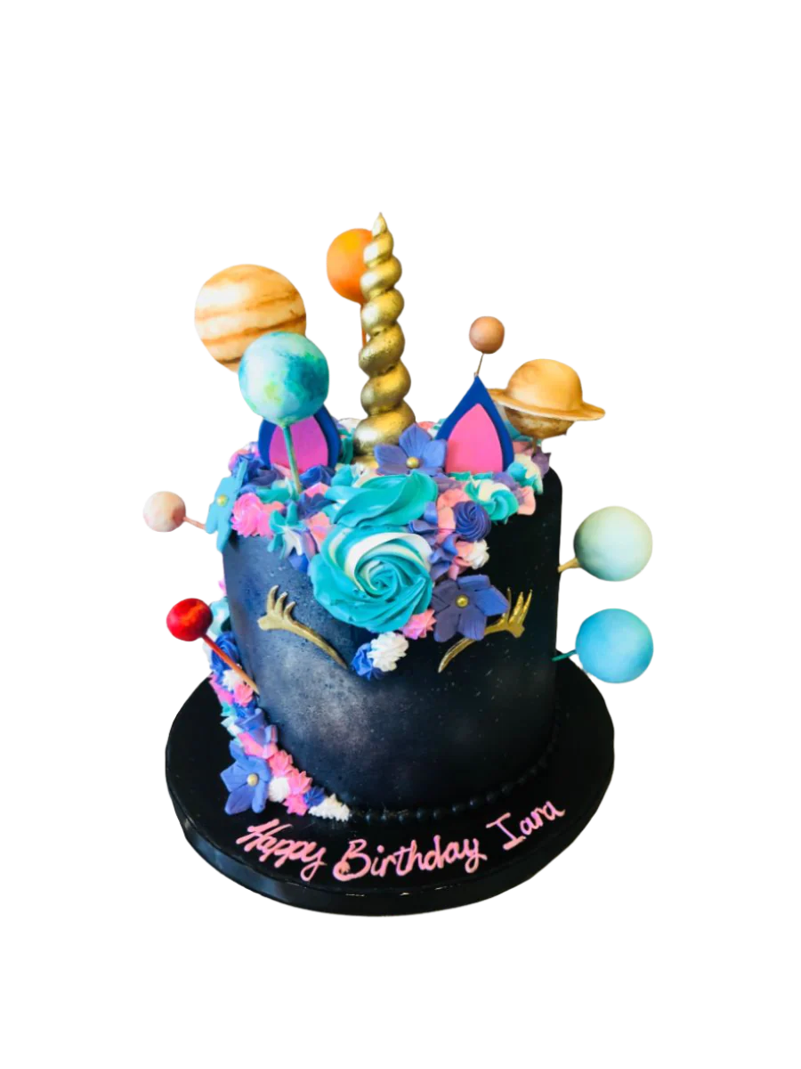 Space Unicorn Fondant Cake