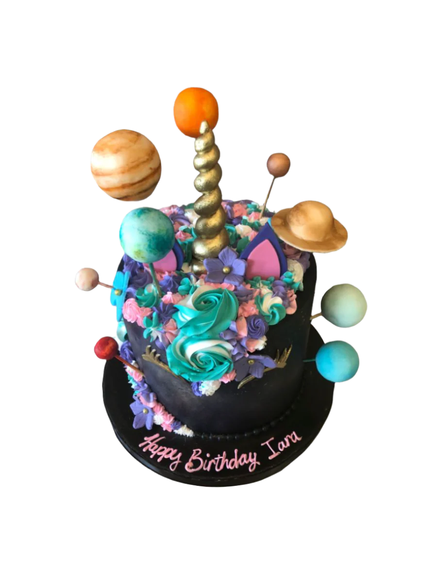 Space Unicorn Fondant Cake - Image 5