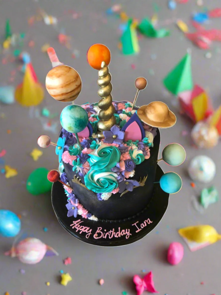 Space Unicorn Fondant Cake - Image 7
