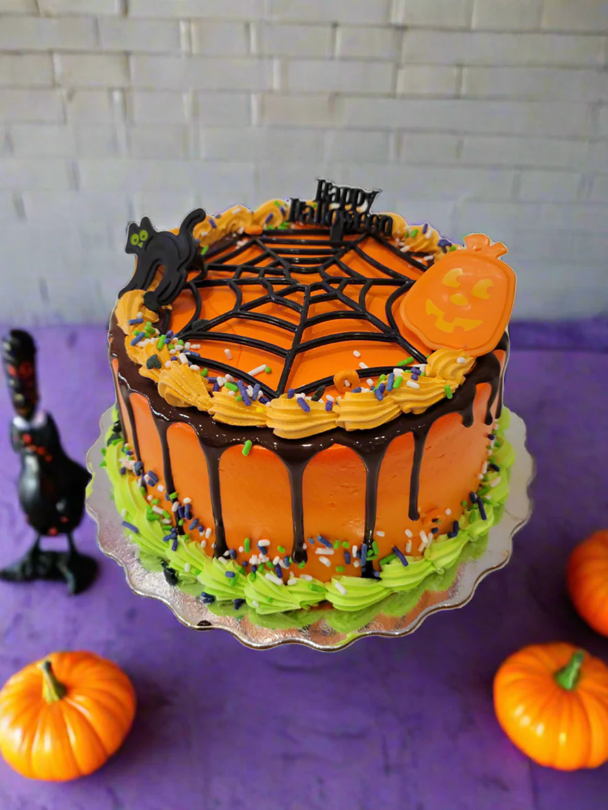 Spider Web Orange Cake - Image 3