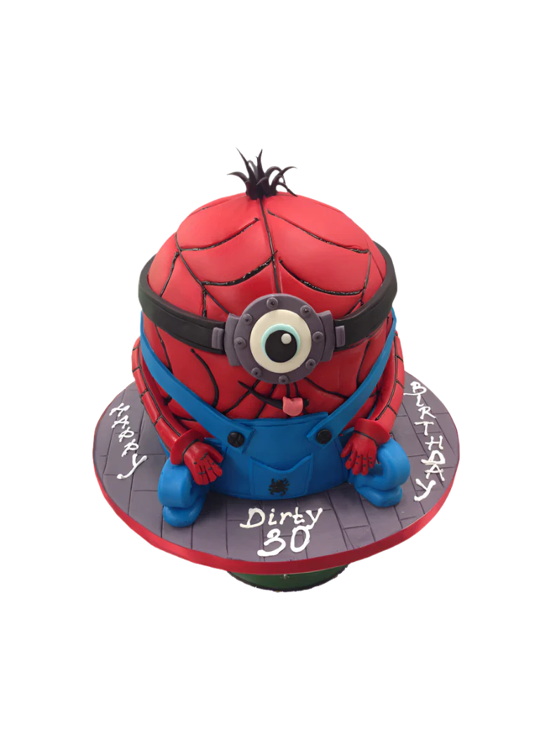 Spiderman Minion Molded Cake