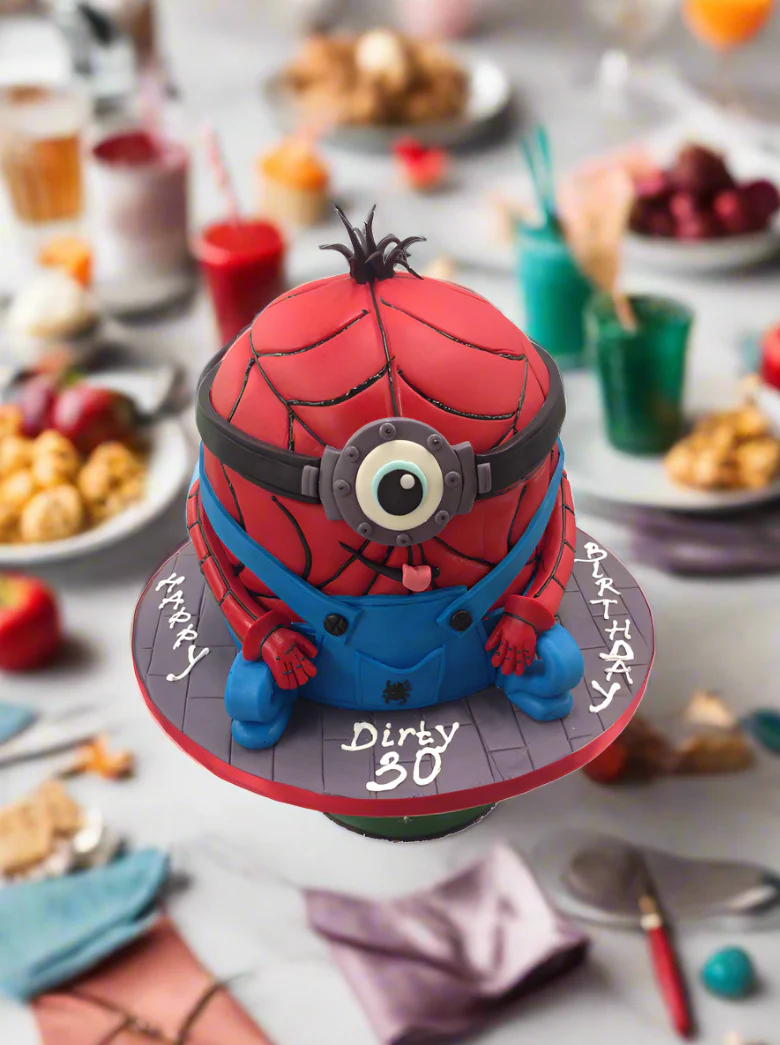 Spiderman Minion Molded Cake - Image 3