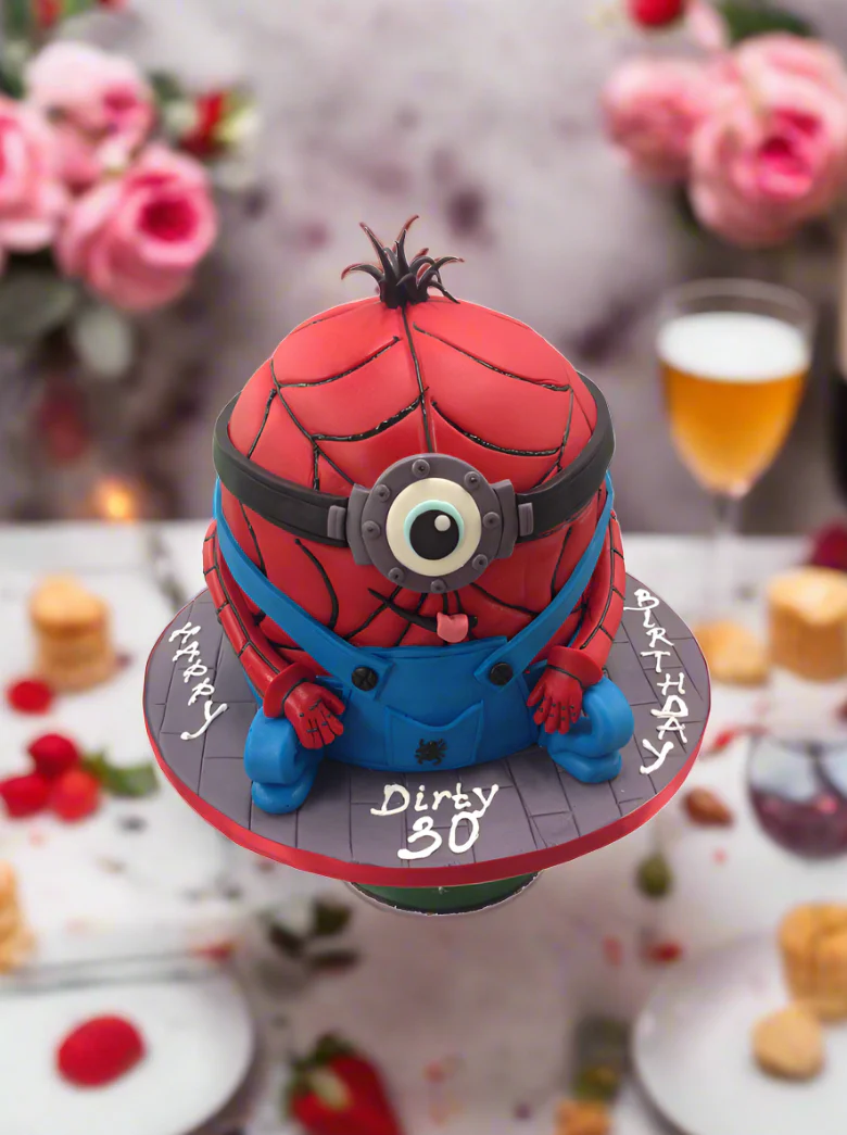Spiderman Minion Molded Cake - Image 4
