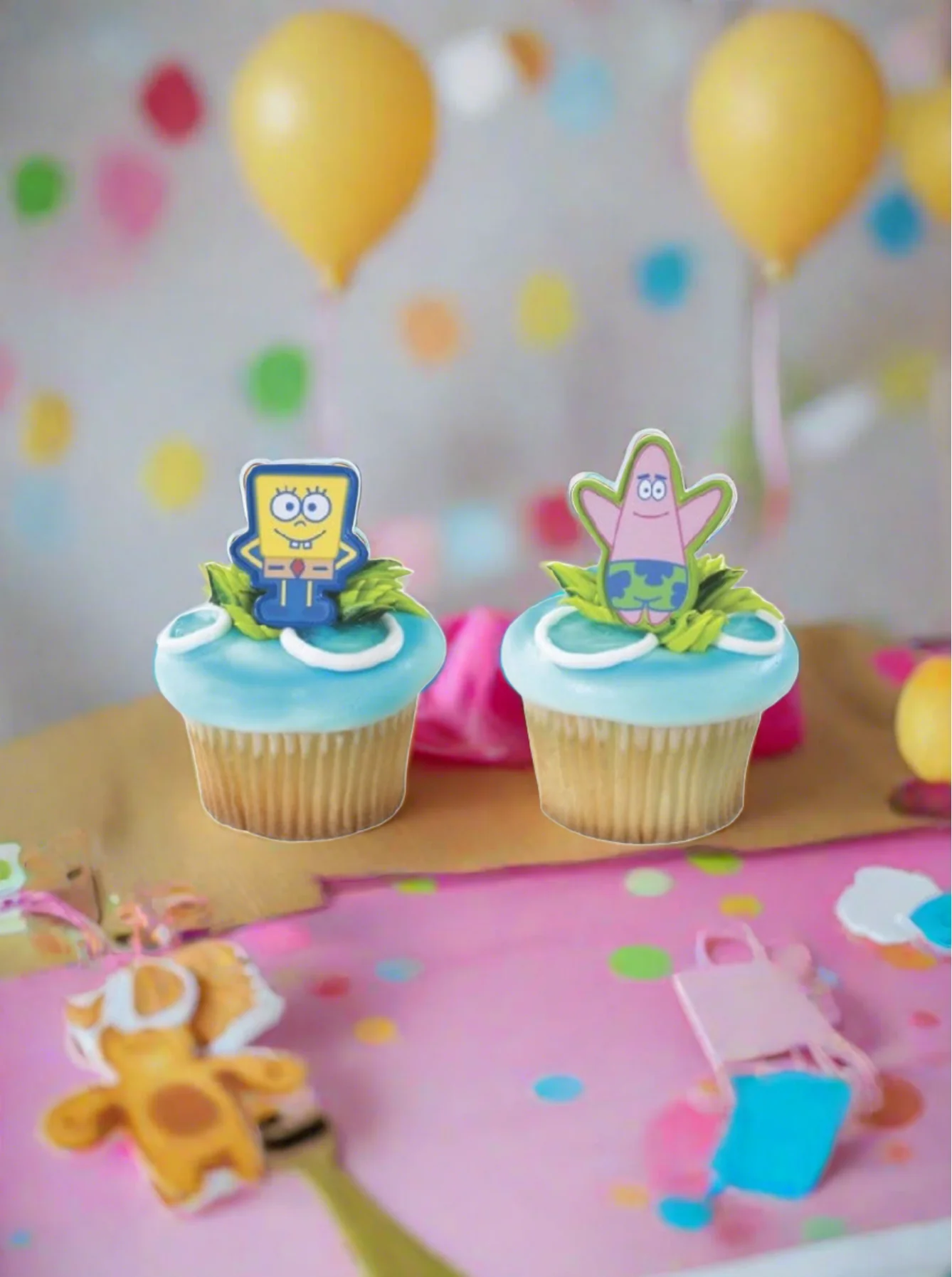 Sponge Bob Square Pants Cupcakes - (Pack of 6) - Image 2