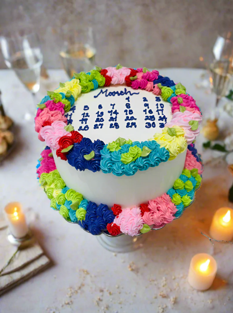 Spring Blossom Cream Cake - Image 2