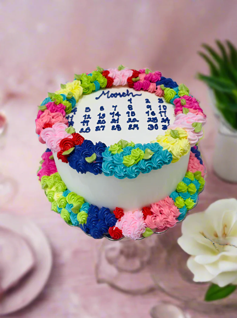 Spring Blossom Cream Cake - Image 3