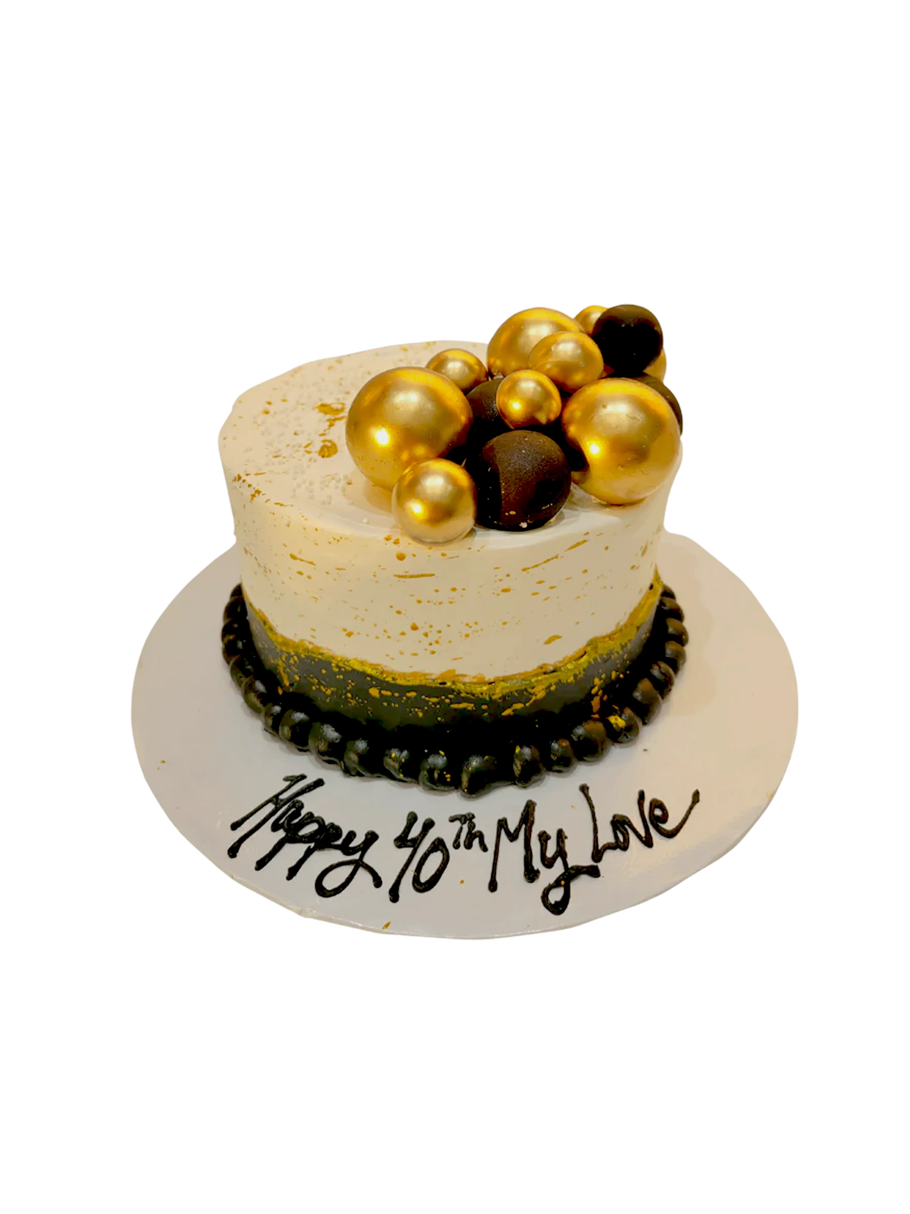 Stacey Black And Gold Cake