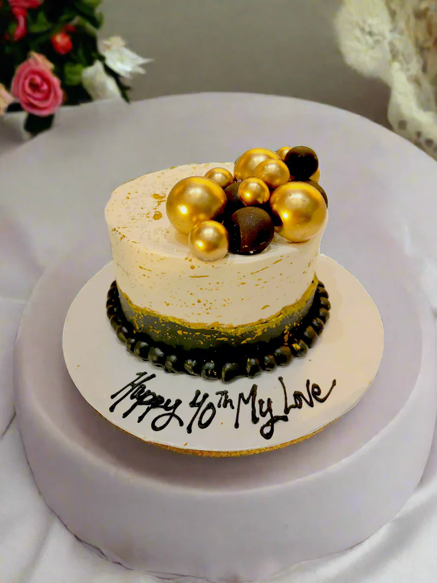 Stacey Black And Gold Cake - Image 2