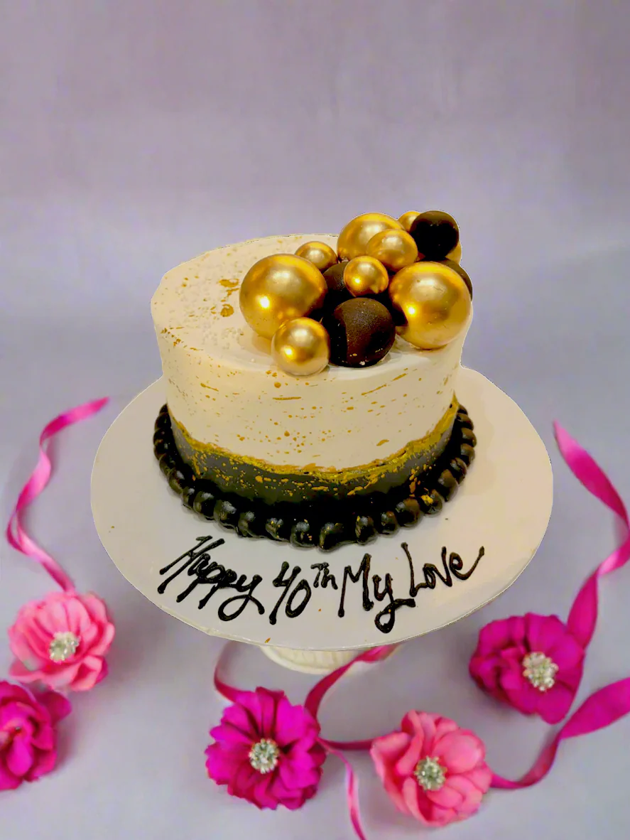 Stacey Black And Gold Cake - Image 3
